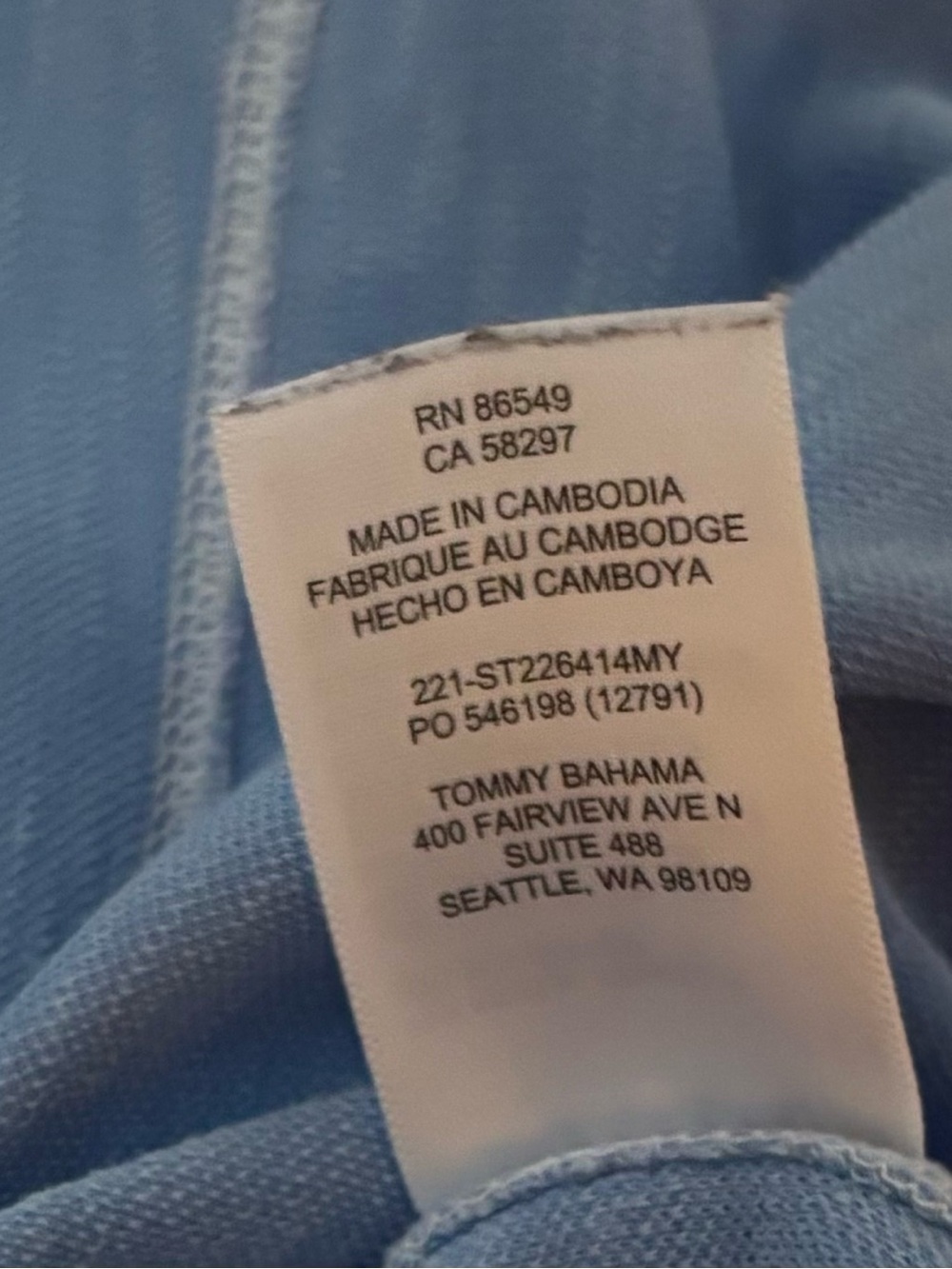Tommy Bahama Light Blue Short-Sleeve Crew Tee - Picture 6 of 8